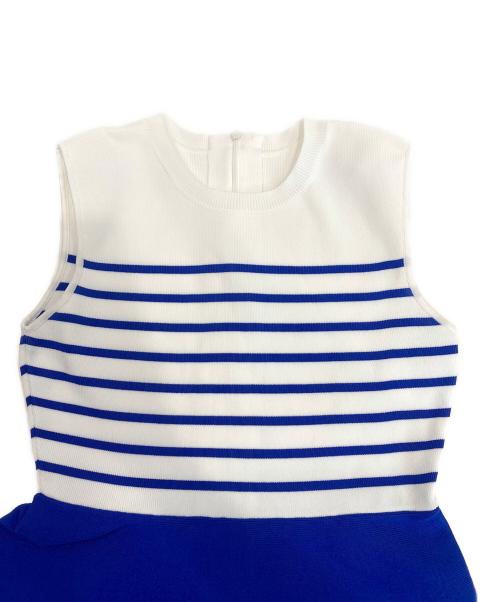 JUSGLITTY（ジャスグリッティー）JUSGLITTY (ジャスグリッティー) ノースリーブワンピース ブルー サイズ:2の古着・服飾アイテム