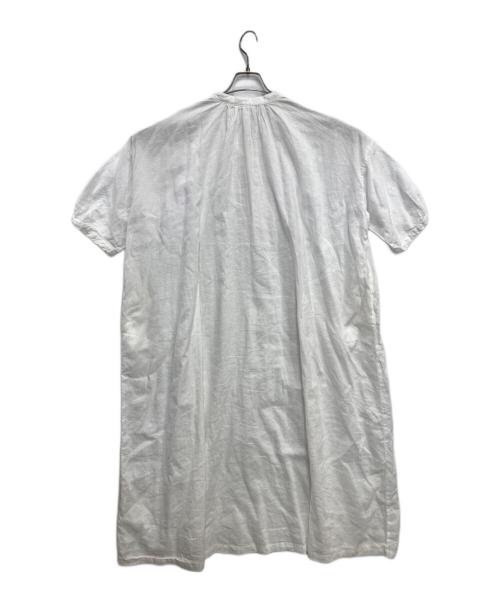 nest Robe（ネストローブ）nest Robe (ネストローブ) リネン混ブラウスワンピース ホワイト サイズ:Fの古着・服飾アイテム