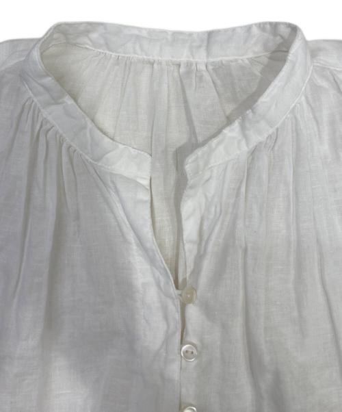 nest Robe（ネストローブ）nest Robe (ネストローブ) リネン混ブラウスワンピース ホワイト サイズ:Fの古着・服飾アイテム