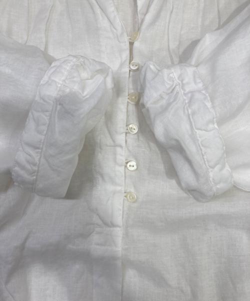 nest Robe（ネストローブ）nest Robe (ネストローブ) リネン混ブラウスワンピース ホワイト サイズ:Fの古着・服飾アイテム