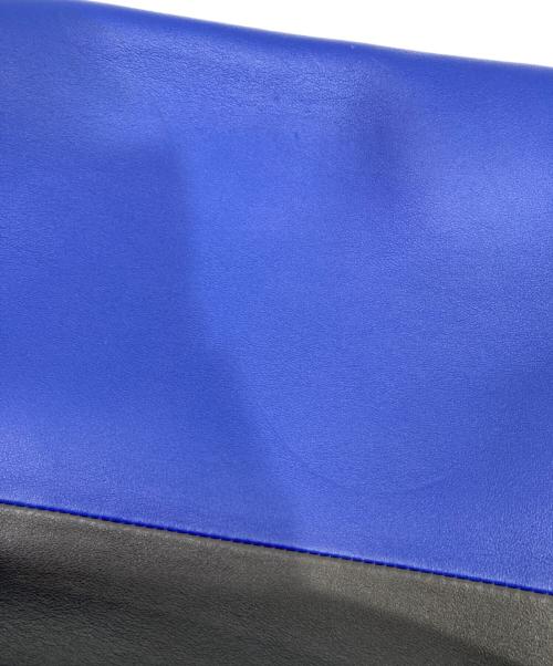 CELINE（セリーヌ）CELINE (セリーヌ) バイカラーレザーショルダーバッグ ブルーの古着・服飾アイテム