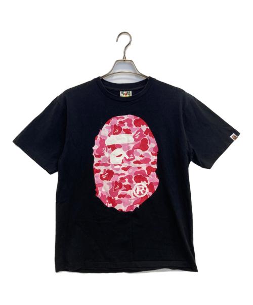A BATHING APE（アベイシングエイプ）A BATHING APE (アベイシングエイプ) ABC Camo Big Ape Head Tee ブラック サイズ:Lの古着・服飾アイテム