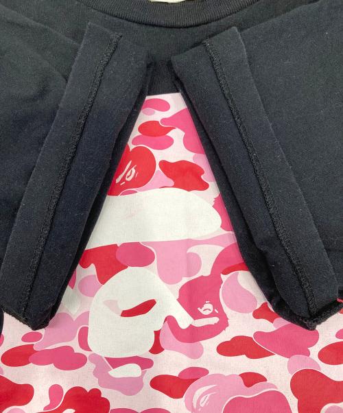 A BATHING APE（アベイシングエイプ）A BATHING APE (アベイシングエイプ) ABC Camo Big Ape Head Tee ブラック サイズ:Lの古着・服飾アイテム