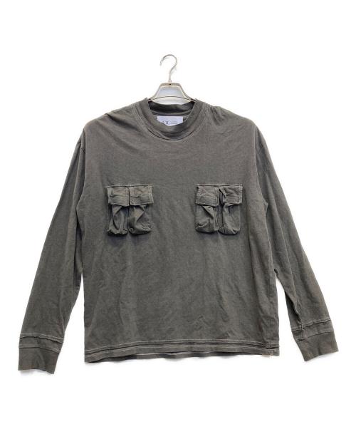 F/CE.（エフシーイー）F/CE. (エフシーイー) フロントモジュールポケットロングスリーブTシャツ グレー サイズ:Ｍの古着・服飾アイテム