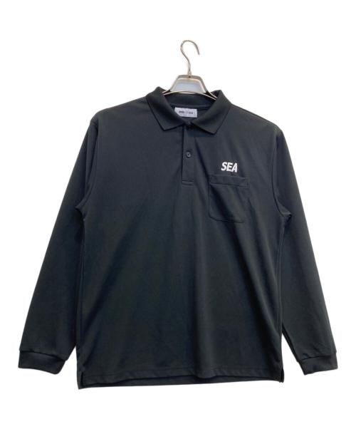 WIND AND SEA（ウィンダンシー）WIND AND SEA (ウィンダンシー) 長袖ポロシャツ ブラック サイズ:Lの古着・服飾アイテム