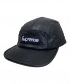 SUPREMEシュプリーム）の古着「Ostrich Embossed Leather GORETEX Camp Cap」｜ブラック