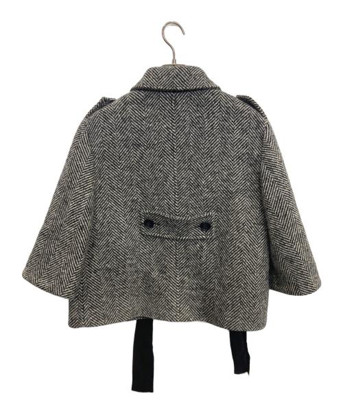 RED VALENTINO（レッドヴァレンティノ）RED VALENTINO (レッドヴァレンティノ) ヘリンボーンボウタイジャケット ブラック サイズ:42の古着・服飾アイテム