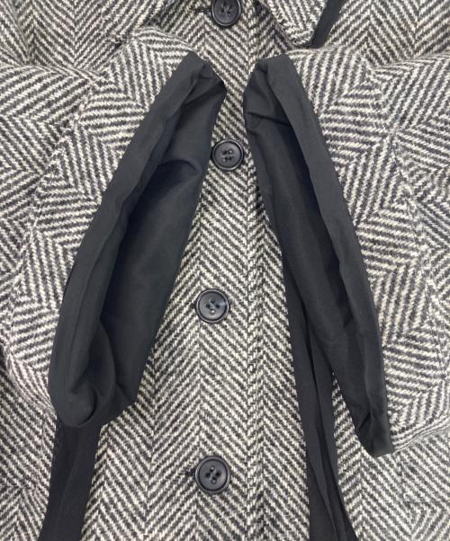 RED VALENTINO（レッドヴァレンティノ）RED VALENTINO (レッドヴァレンティノ) ヘリンボーンボウタイジャケット ブラック サイズ:42の古着・服飾アイテム