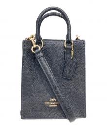 COACH（コーチ）の古着「ノース サウス ミニ トート」｜ブラック