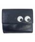 ANYA HINDMARCH (アニヤ・ハインドマーチ) コンパクトウォレット ブラック：10000円