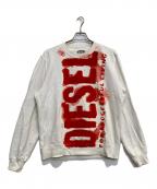 DIESELディーゼル）の古着「ビッグロゴプリントスウェット」｜ホワイト