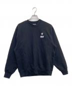 Aape BY A BATHING APEエーエイプ バイ アベイシングエイプ）の古着「AAPE NOW CREW NECK SWEAT」｜ブラック