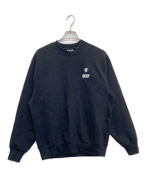 Aape BY A BATHING APE（エーエイプ バイ アベイシングエイプ）AAPE BY A BATHING APE (エーエイプ バイ アベイシングエイプ) AAPE NOW CREW NECK SWEAT ブラック サイズ:Sの古着・服飾アイテム