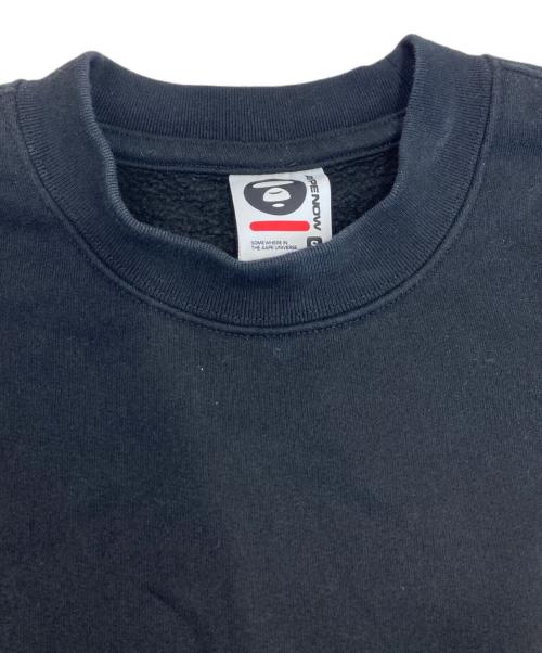 Aape BY A BATHING APE（エーエイプ バイ アベイシングエイプ）AAPE BY A BATHING APE (エーエイプ バイ アベイシングエイプ) AAPE NOW CREW NECK SWEAT ブラック サイズ:Sの古着・服飾アイテム