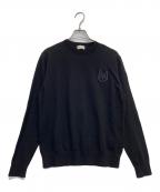 MONCLERモンクレール）の古着「EMBROIDERED MONOGRAM COTTON SWEATER」｜ブラック