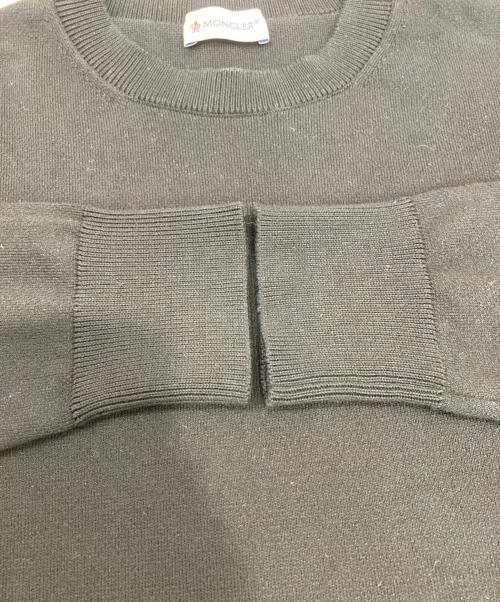 MONCLER（モンクレール）MONCLER (モンクレール) EMBROIDERED MONOGRAM COTTON SWEATER ブラック サイズ:Mの古着・服飾アイテム