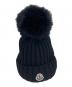 MONCLER（モンクレール）の古着「ポンポン付きワッペンニット帽」｜ブラック