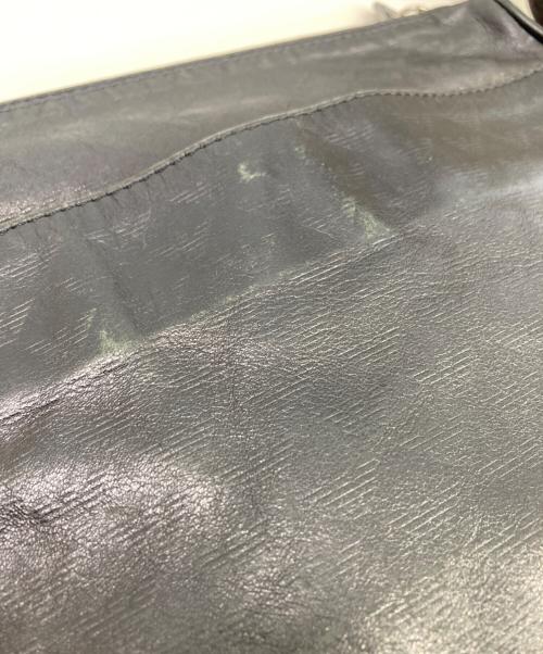 EMPORIO ARMANI（エンポリオ アルマーニ）EMPORIO ARMANI (エンポリオ アルマーニ) 総柄ロゴレザーショルダーバッグ ブラックの古着・服飾アイテム