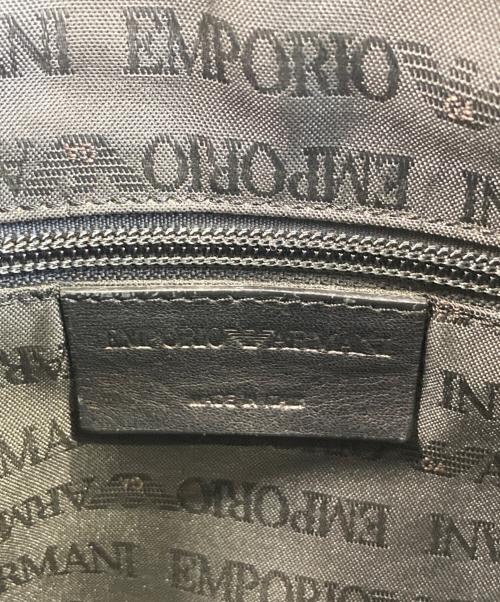EMPORIO ARMANI（エンポリオ アルマーニ）EMPORIO ARMANI (エンポリオ アルマーニ) 総柄ロゴレザーショルダーバッグ ブラックの古着・服飾アイテム