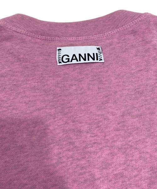 GANNI（ガニー）GANNI (ガニー) ロゴワッペン付きスウェット ピンク サイズ:Sの古着・服飾アイテム
