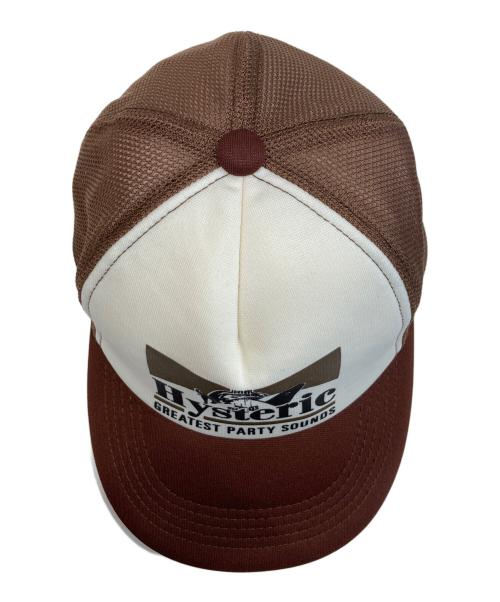 Hysteric Glamour（ヒステリックグラマー）Hysteric Glamour (ヒステリックグラマー) GUITAR GIRL メッシュキャップ ブラウン サイズ:FREEの古着・服飾アイテム