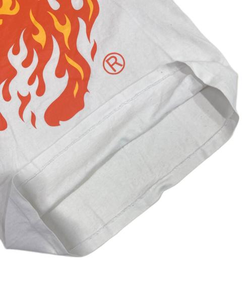 A BATHING APE（アベイシングエイプ）A BATHING APE (アベイシングエイプ) Flame Ape Head Tee ホワイト サイズ:Sの古着・服飾アイテム