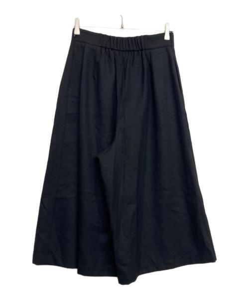 BLUE LABEL CRESTBRIDGE（ブルーレーベルクレストブリッジ）BLUE LABEL CRESTBRIDGE (ブルーレーベルクレストブリッジ) ソフトサキソニーガウチョパンツ ブラック サイズ:38の古着・服飾アイテム