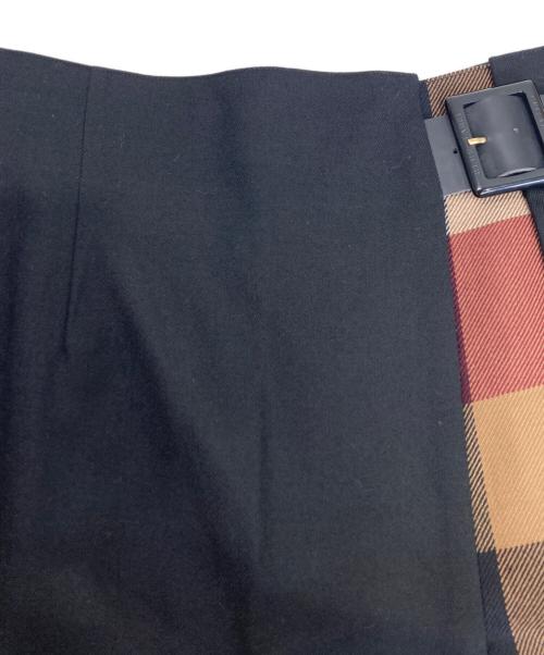 BLUE LABEL CRESTBRIDGE（ブルーレーベルクレストブリッジ）BLUE LABEL CRESTBRIDGE (ブルーレーベルクレストブリッジ) ソフトサキソニーガウチョパンツ ブラック サイズ:38の古着・服飾アイテム