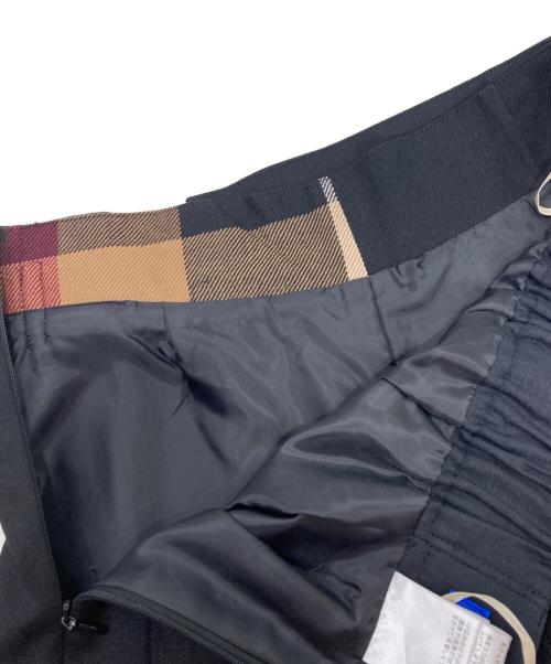 BLUE LABEL CRESTBRIDGE（ブルーレーベルクレストブリッジ）BLUE LABEL CRESTBRIDGE (ブルーレーベルクレストブリッジ) ソフトサキソニーガウチョパンツ ブラック サイズ:38の古着・服飾アイテム