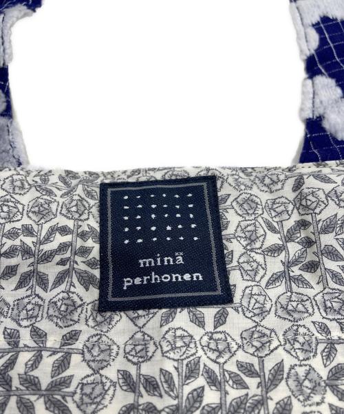 mina perhonen（ミナ ペルホネン）mina perhonen (ミナ ペルホネン) パニーニバッグ ネイビーの古着・服飾アイテム