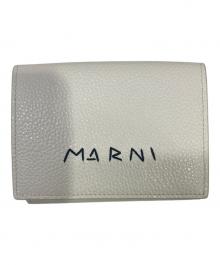 MARNI（マルニ）の古着「ロゴステッチ3つ折り財布」｜アイボリー
