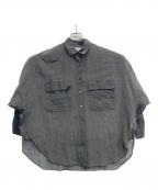 SACRAサクラ）の古着「PREMIUM SILK COTTON SHIRT」｜グレー