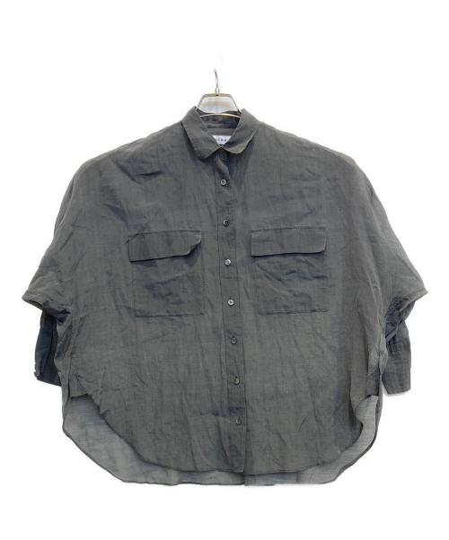 SACRA（サクラ）SACRA (サクラ) PREMIUM SILK COTTON SHIRT グレー サイズ:３８の古着・服飾アイテム