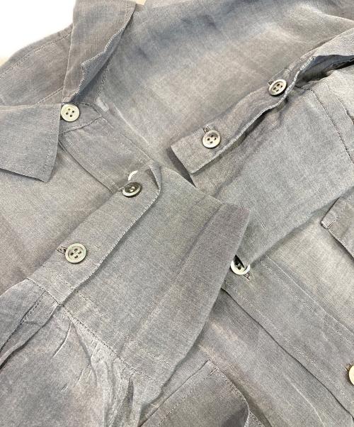 SACRA（サクラ）SACRA (サクラ) PREMIUM SILK COTTON SHIRT グレー サイズ:３８の古着・服飾アイテム