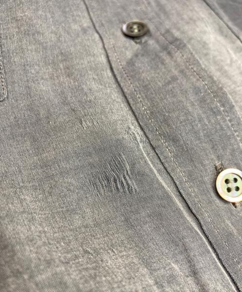 SACRA（サクラ）SACRA (サクラ) PREMIUM SILK COTTON SHIRT グレー サイズ:３８の古着・服飾アイテム