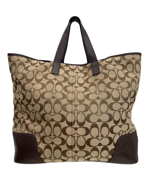 COACH（コーチ）COACH (コーチ) 2wayシグネチャートートバッグ ベージュ サイズ:-の古着・服飾アイテム