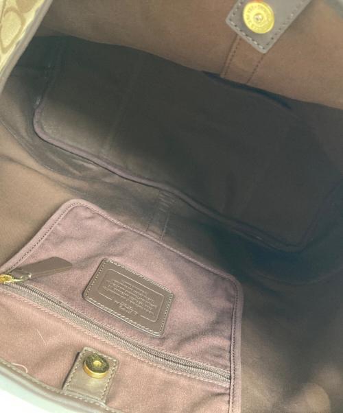 COACH（コーチ）COACH (コーチ) 2wayシグネチャートートバッグ ベージュ サイズ:-の古着・服飾アイテム