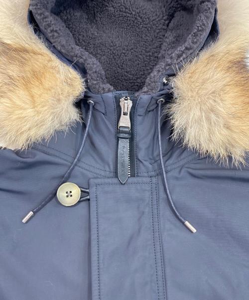 LOUIS VUITTON（ルイ ヴィトン）LOUIS VUITTON (ルイ ヴィトン) レザー切替中綿ナイロンコート ブラック サイズ:44の古着・服飾アイテム