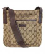 GUCCIグッチ）の古着「GG柄ショルダーバッグ」｜ベージュ