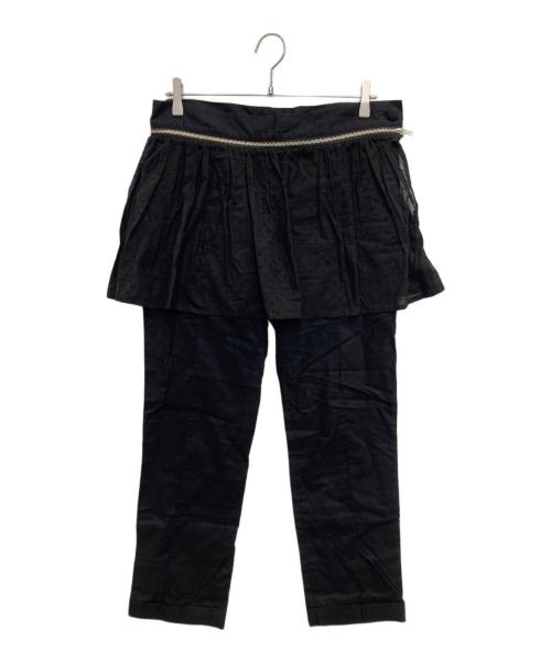 LIMI feu（リミフゥ）LIMI feu (リミフゥ) スカートドッキングパンツ ブラック サイズ:Mの古着・服飾アイテム