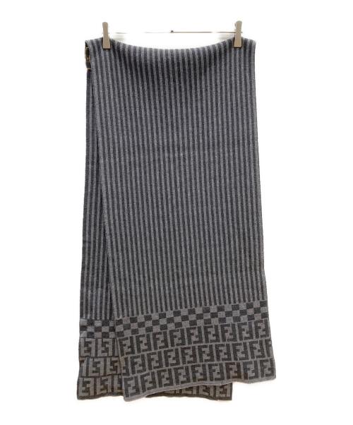 FENDI（フェンディ）FENDI (フェンディ) マフラー グレー サイズ:42の古着・服飾アイテム