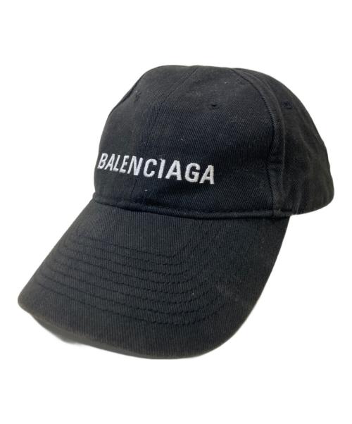 BALENCIAGA（バレンシアガ）BALENCIAGA (バレンシアガ) ロゴキャップ ブラック サイズ:L(58cm)の古着・服飾アイテム