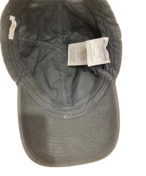 BALENCIAGA（バレンシアガ）BALENCIAGA (バレンシアガ) ロゴキャップ ブラック サイズ:L(58cm)の古着・服飾アイテム
