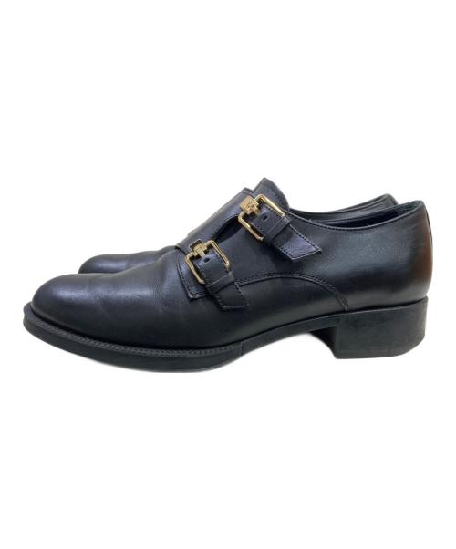 TOD'S（トッズ）TOD'S (トッズ) ダブルモンクストラップシューズ ブラック サイズ:37 1/2の古着・服飾アイテム