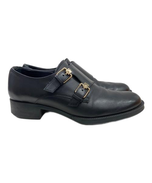 TOD'S（トッズ）TOD'S (トッズ) ダブルモンクストラップシューズ ブラック サイズ:37 1/2の古着・服飾アイテム