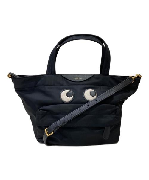 ANYA HINDMARCH（アニヤ・ハインドマーチ）ANYA HINDMARCH (アニヤ・ハインドマーチ) 2WAYショルダーバッグ ブラック サイズ:-の古着・服飾アイテム