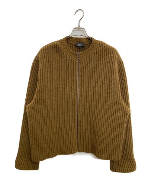 A.P.C.（アーペーセー）A.P.C. (アーペーセー) ドライバーズニット ブラウン サイズ:Lの古着・服飾アイテム