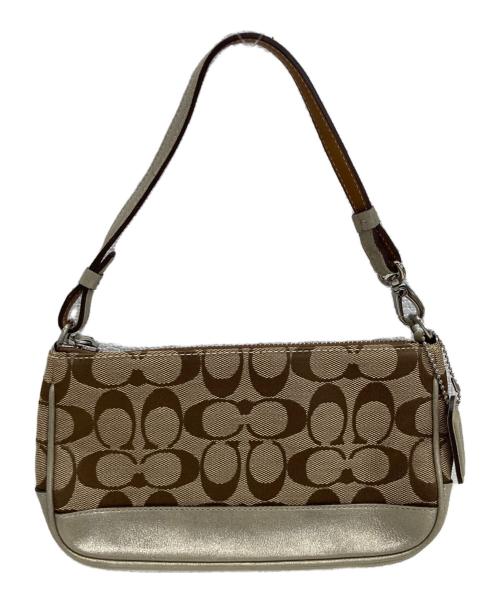 COACH（コーチ）COACH (コーチ) バッグ ベージュ×ゴールドの古着・服飾アイテム