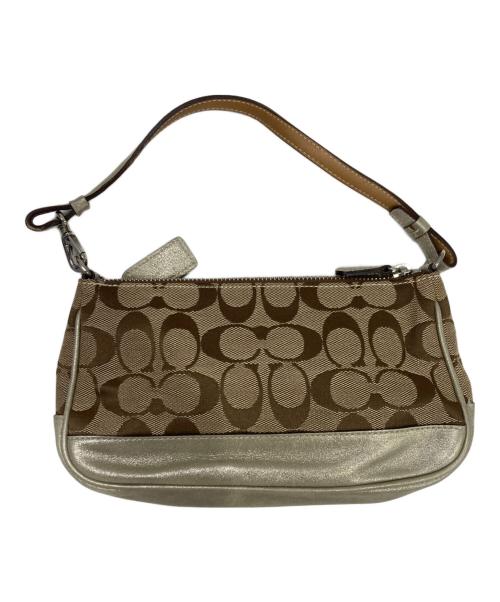 COACH（コーチ）COACH (コーチ) バッグ ベージュ×ゴールドの古着・服飾アイテム