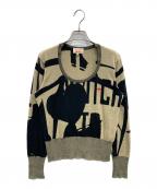 Vivienne Westwood RED LABEL CHOICEヴィヴィアンウエストウッドレッドレーベル チョイス）の古着「オーブ刺繍総柄ニット」｜ベージュ